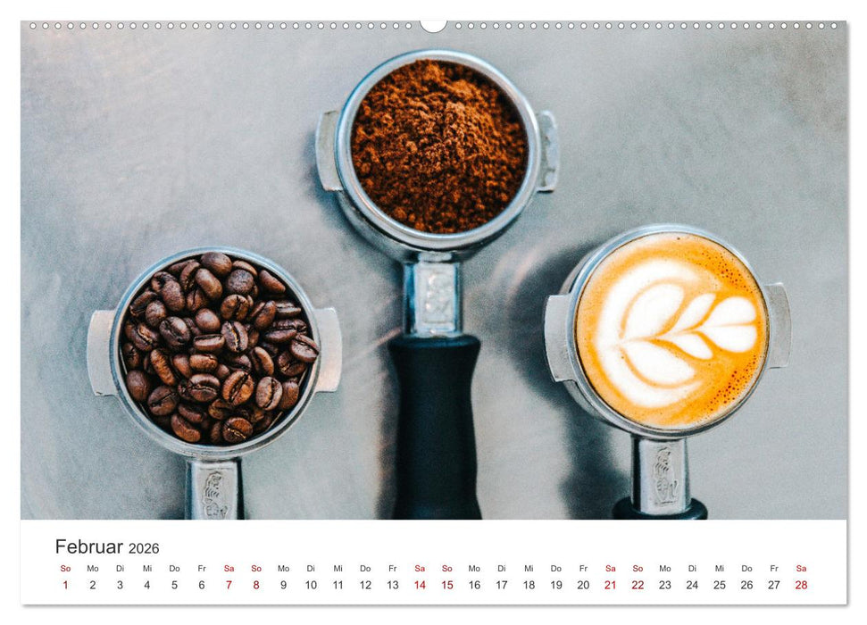 Kaffeekunst - Purer Genuss (CALVENDO Premium Wandkalender 2026)