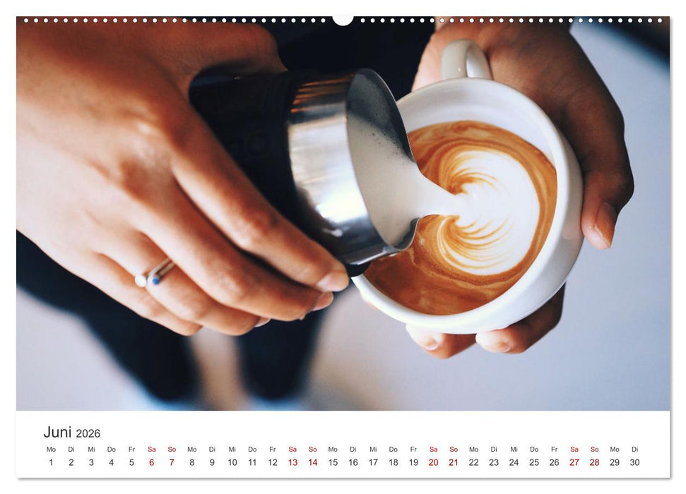 Kaffeekunst - Purer Genuss (CALVENDO Premium Wandkalender 2026)