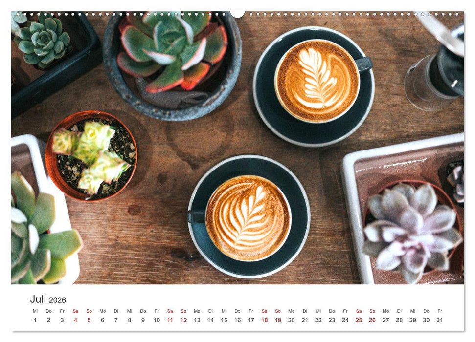 Kaffeekunst - Purer Genuss (CALVENDO Premium Wandkalender 2026)
