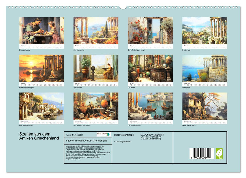 Szenen aus dem Antiken Griechenland (CALVENDO Premium Wandkalender 2026)