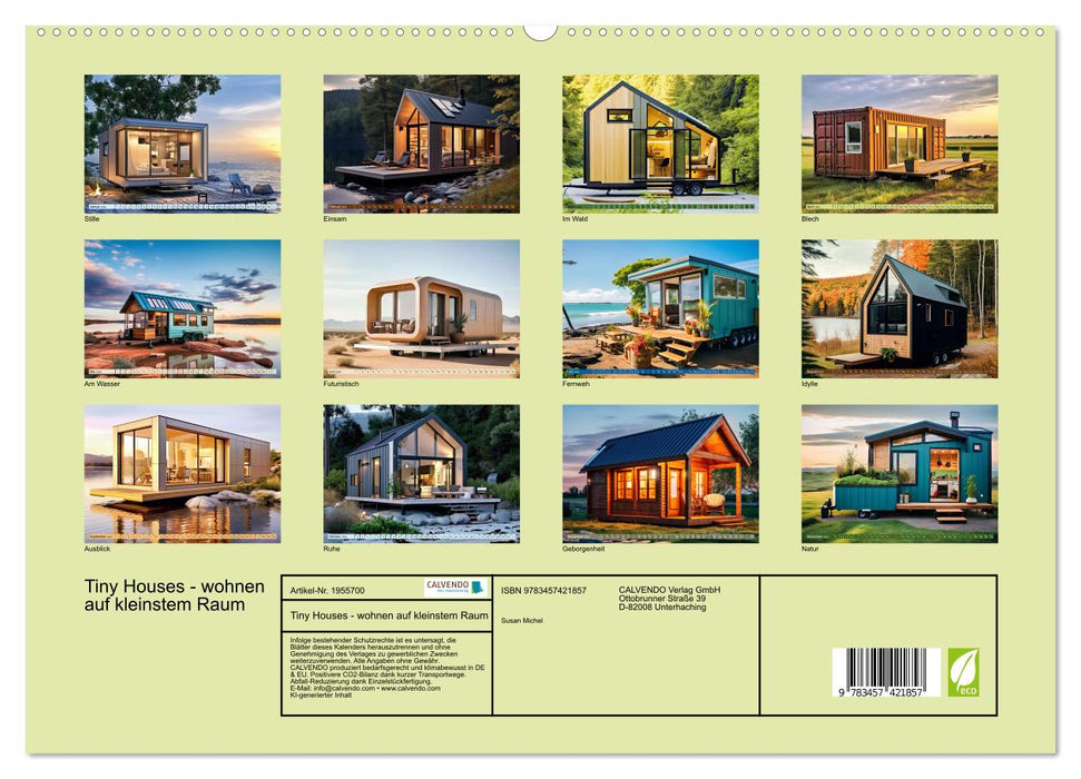 Tiny Houses - wohnen auf kleinstem Raum (CALVENDO Premium Wandkalender 2026)