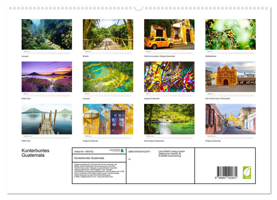 Kunterbuntes Guatemala (CALVENDO Premium Wandkalender 2026)