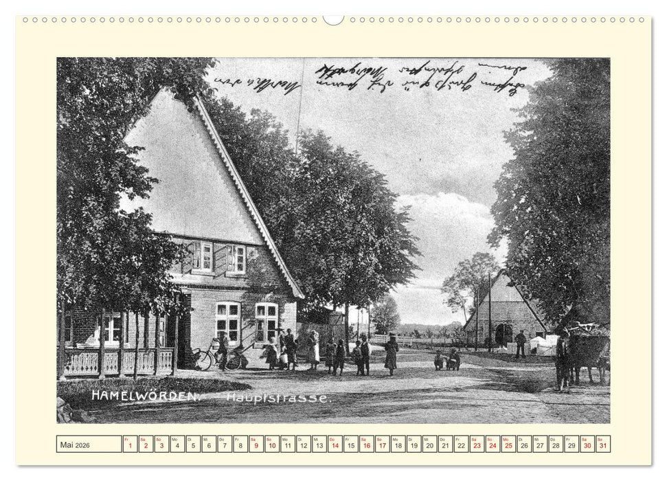 Gruss aus Hamelwörden - Kehdingens schönstes Dorf in alten Ansichten (CALVENDO Premium Wandkalender 2026)