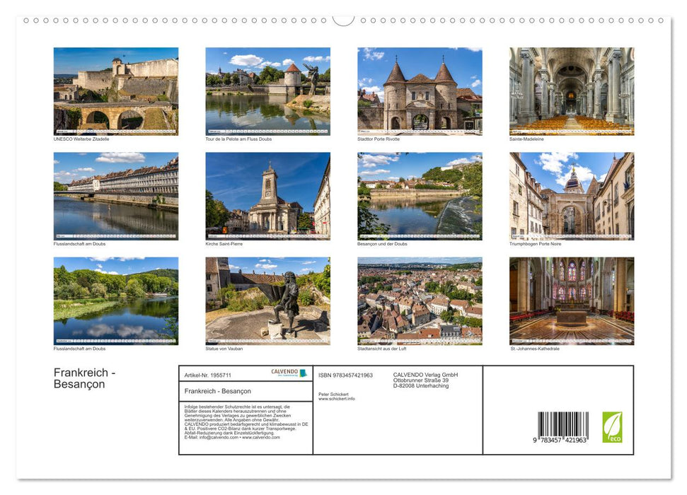 Frankreich - Besançon (CALVENDO Premium Wandkalender 2026)