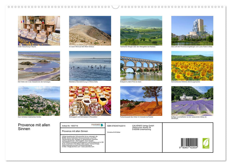 Provence mit allen Sinnen (CALVENDO Premium Wandkalender 2026)