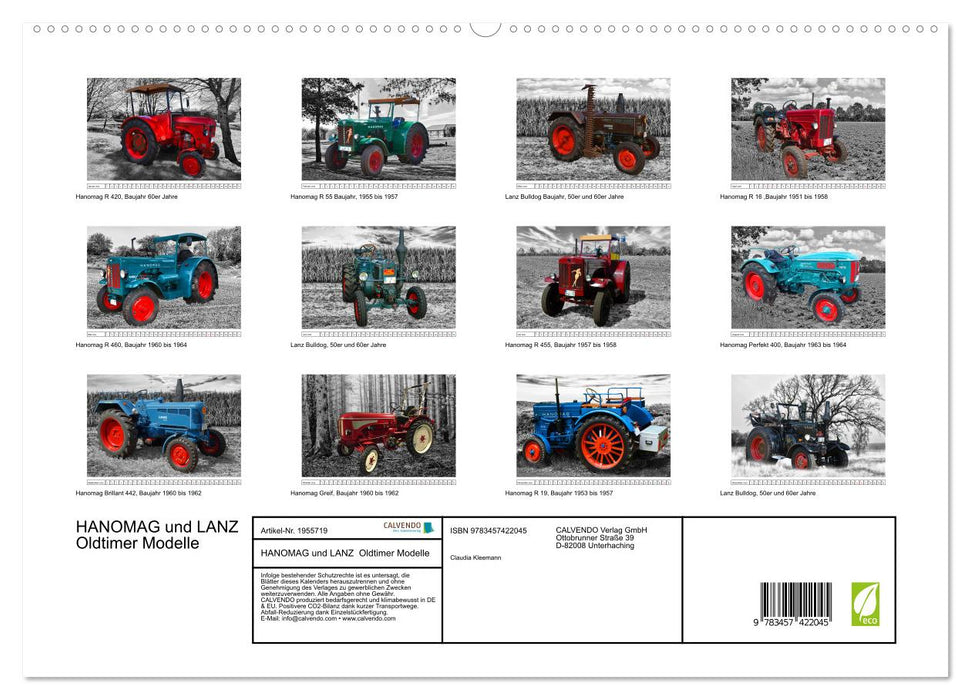 HANOMAG und LANZ Oldtimer Modelle (CALVENDO Premium Wandkalender 2026)