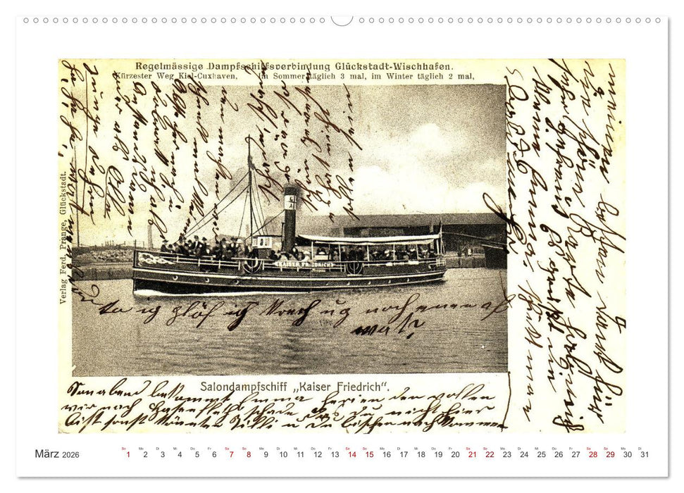 Elbfähre - Glückstadt-Wischhafen (CALVENDO Premium Wandkalender 2026)