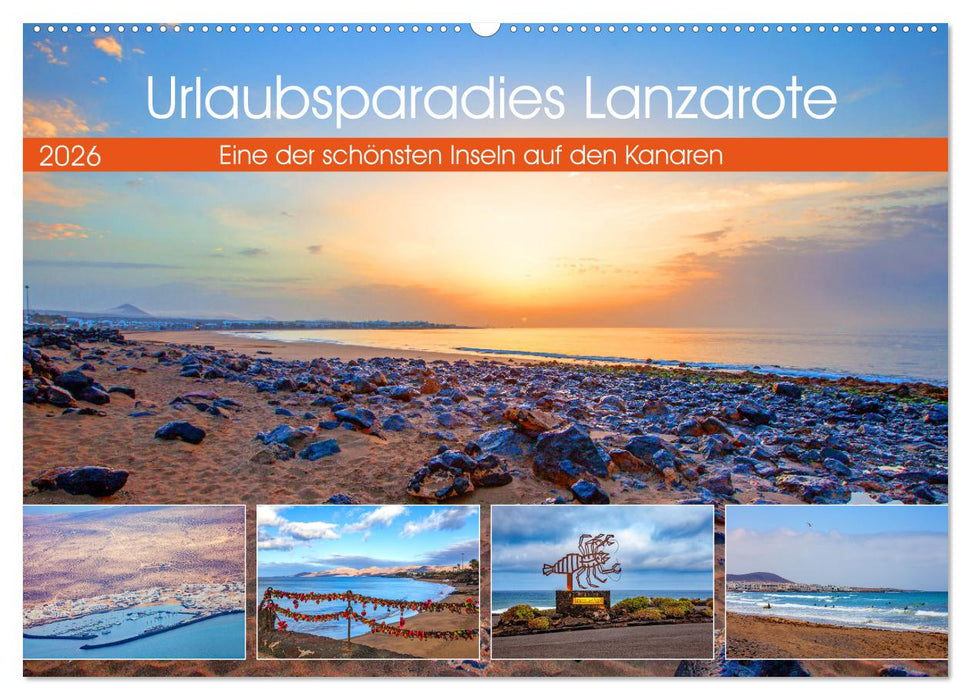 Urlaubsparadies Lanzarote (CALVENDO Wandkalender 2026)