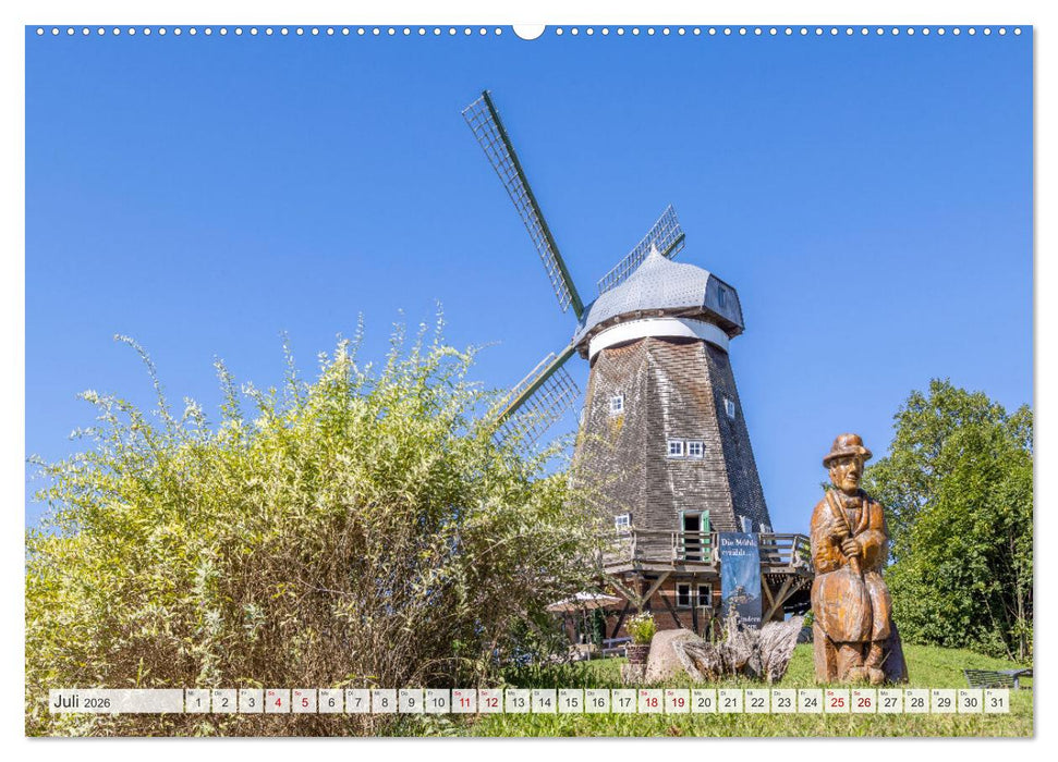 Tour um die großen Seen der Mecklenburgischen Seenplatte (CALVENDO Premium Wandkalender 2026)