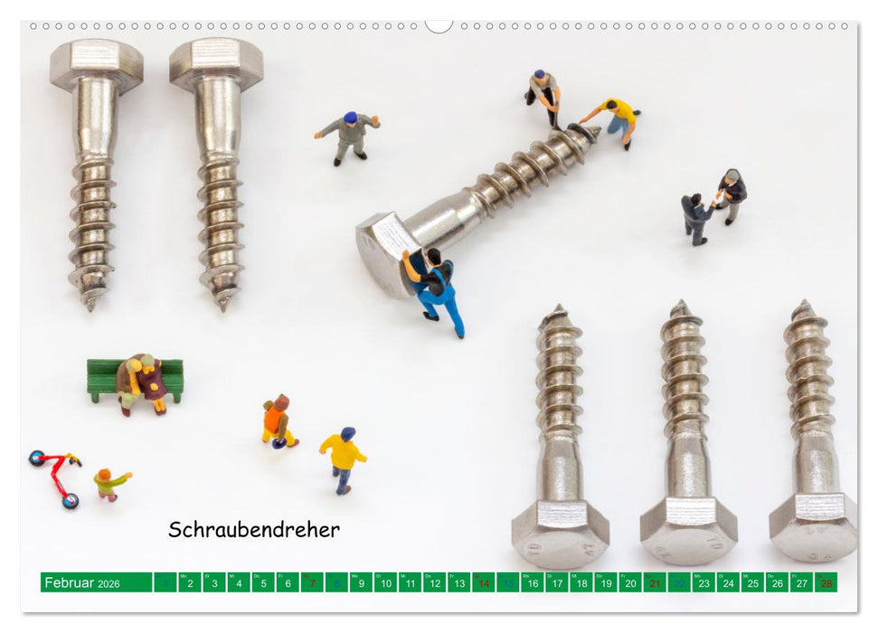 Korkenzieher ... und andere Mini-Welten (CALVENDO Premium Wandkalender 2026)