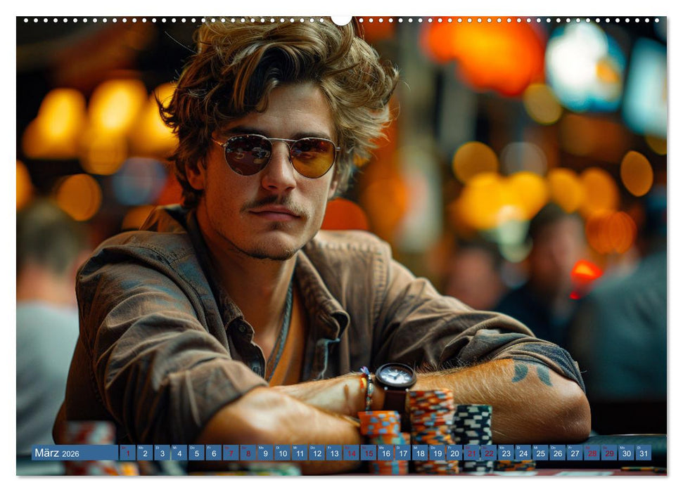Poker Masters Texas Hold'em (CALVENDO Premium Wandkalender 2026)