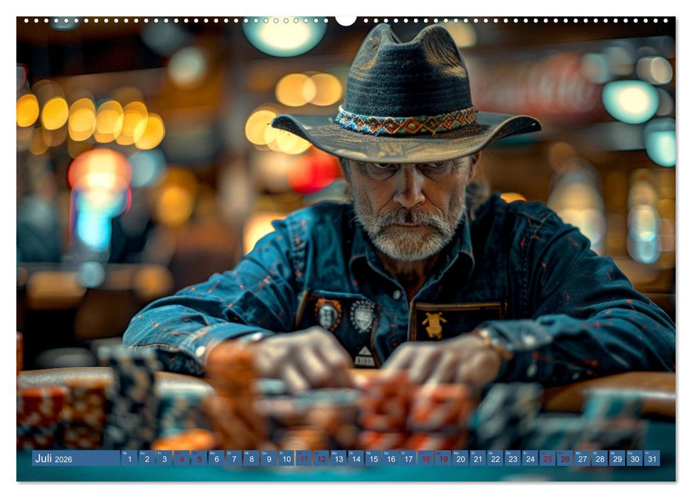 Poker Masters Texas Hold'em (CALVENDO Premium Wandkalender 2026)