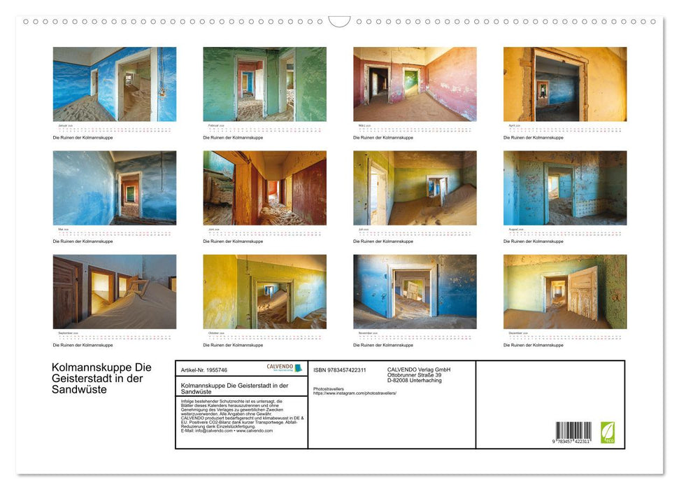 Kolmannskuppe Die Geisterstadt in der Sandwüste (CALVENDO Wandkalender 2026)