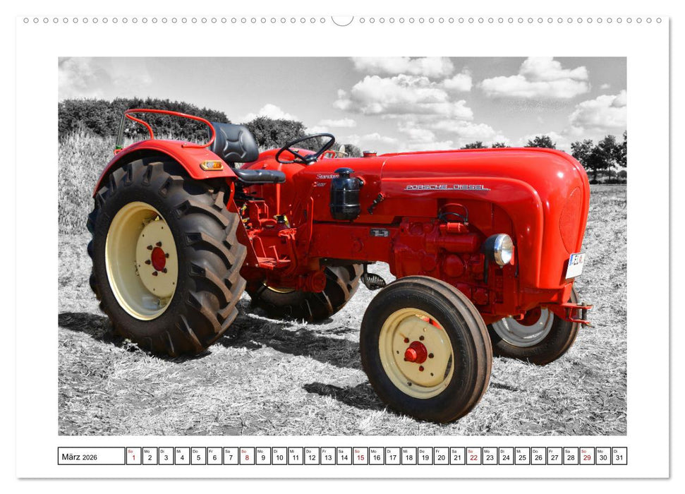 Deutsche Traktoren aus vergangenen Zeiten (CALVENDO Premium Wandkalender 2026)