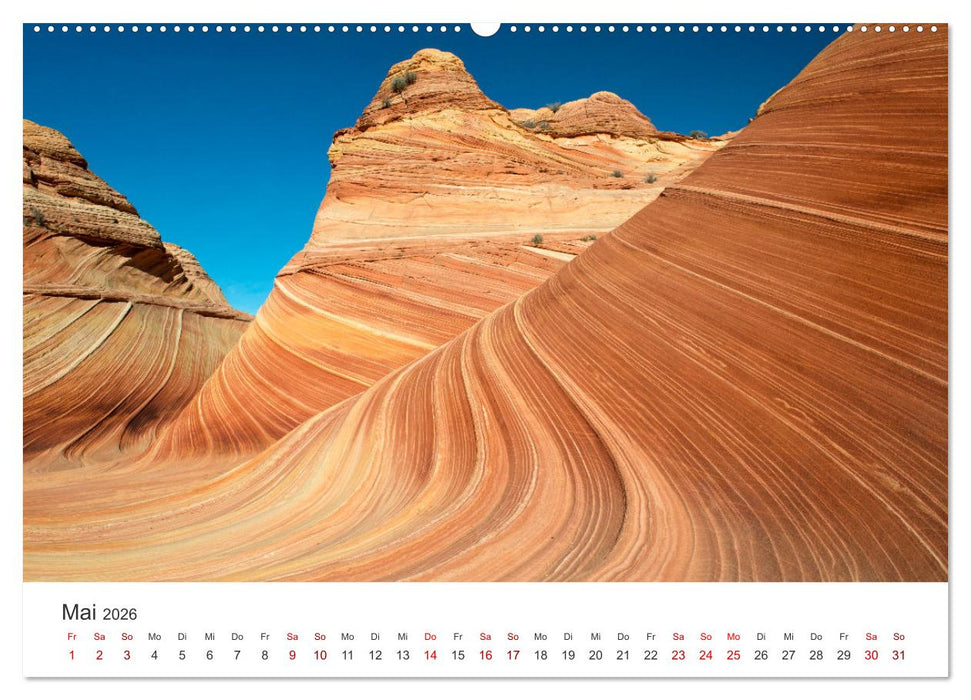 Paria Canyon - The Wave Naturwunder (CALVENDO Premium Wandkalender 2026)