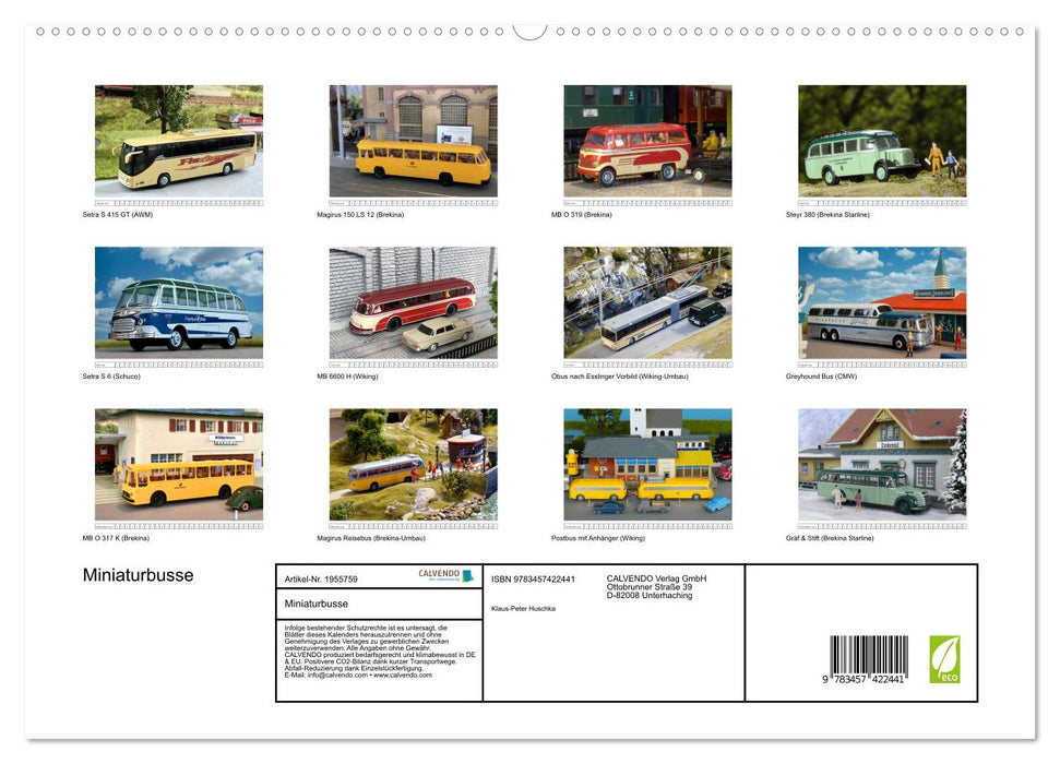Miniaturbusse (CALVENDO Premium Wandkalender 2026)