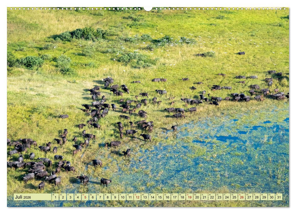 Wildes Okavangodelta (CALVENDO Premium Wandkalender 2026)