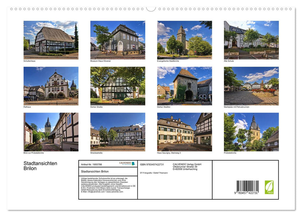 Stadtansichten Brilon (CALVENDO Premium Wandkalender 2026)