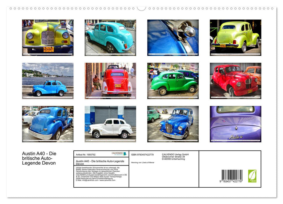 Austin A40 - Die britische Auto-Legende Devon (CALVENDO Premium Wandkalender 2026)
