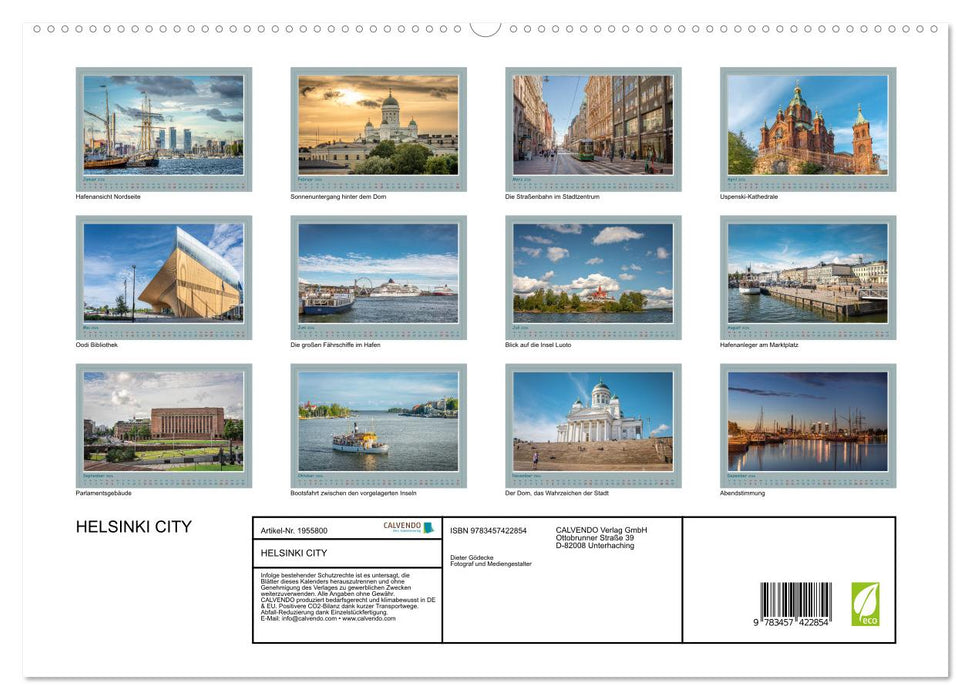 HELSINKI CITY (CALVENDO Premium Wandkalender 2026)