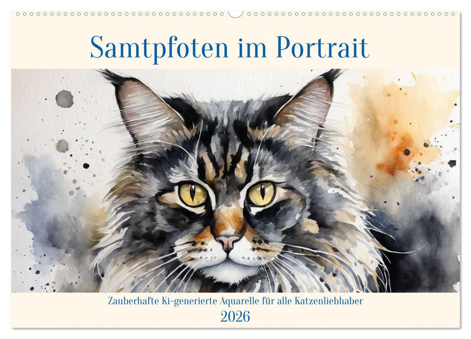 Samtpfoten im Portrait (CALVENDO Wandkalender 2026)