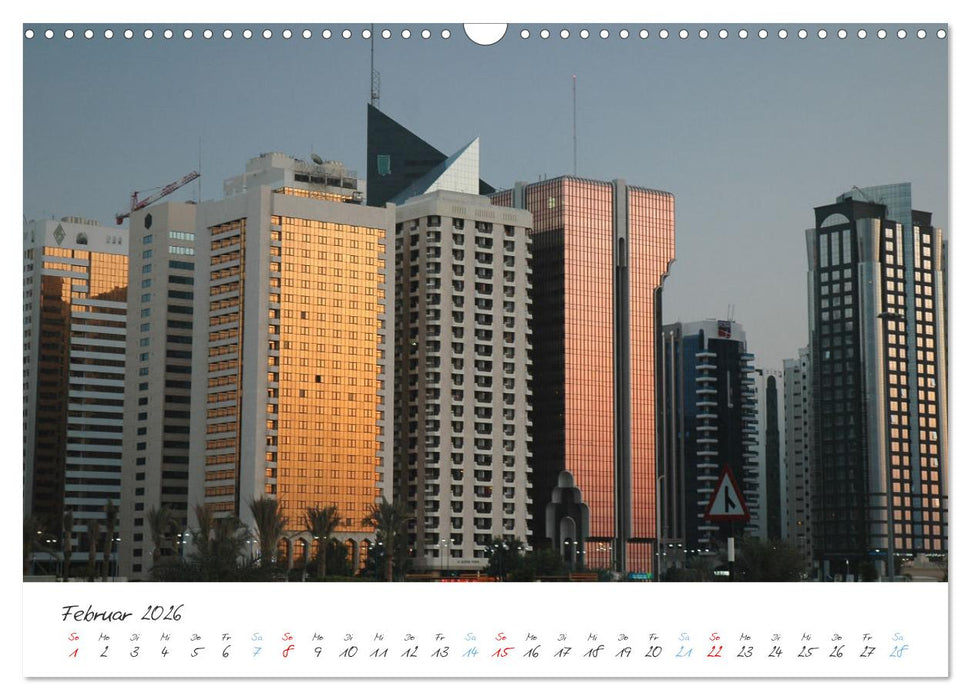 Abu Dhabi, eine Stadt der Zukunft. (CALVENDO Wandkalender 2026)