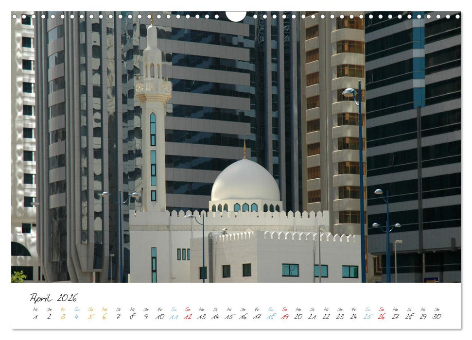 Abu Dhabi, eine Stadt der Zukunft. (CALVENDO Wandkalender 2026)