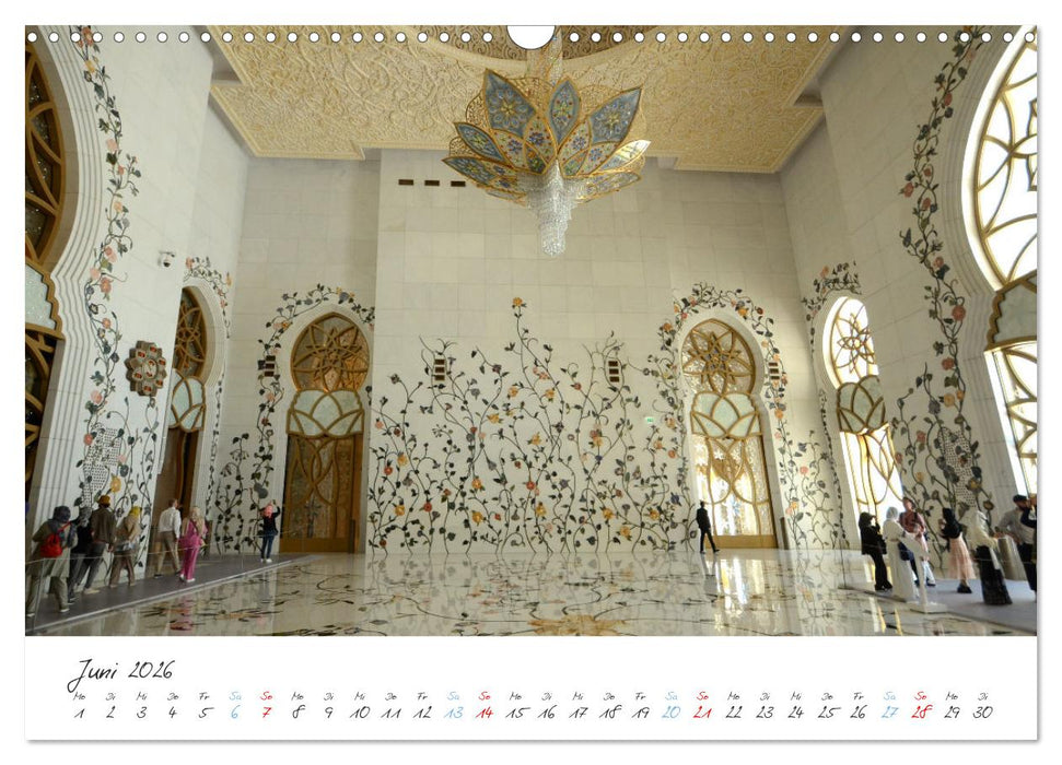 Abu Dhabi, eine Stadt der Zukunft. (CALVENDO Wandkalender 2026)