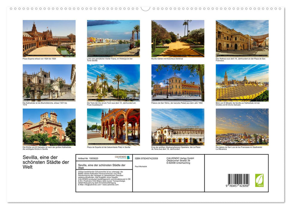 Sevilla, eine der schönsten Städte der Welt (CALVENDO Premium Wandkalender 2026)