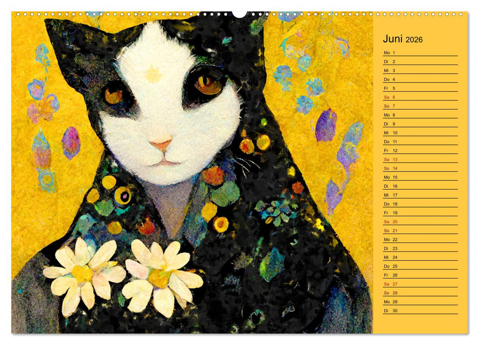 Katzensprung in den Jugendstil (CALVENDO Premium Wandkalender 2026)