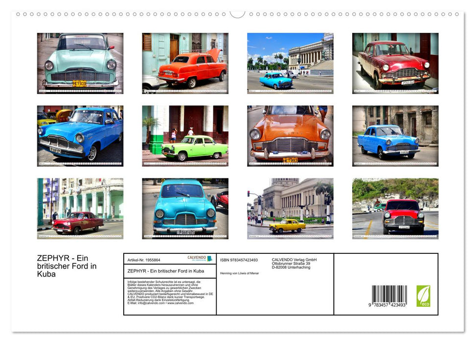 ZEPHYR - Ein britischer Ford in Kuba (CALVENDO Premium Wandkalender 2026)