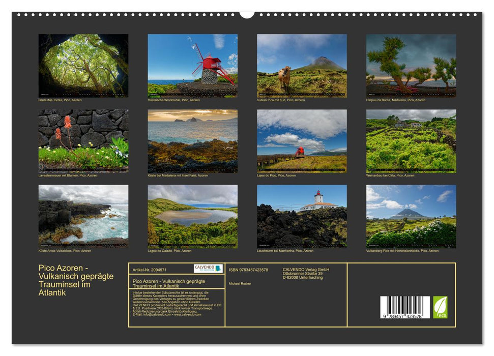 Pico Azoren - Vulkanisch geprägte Trauminsel im Atlantik (CALVENDO Premium Wandkalender 2026)