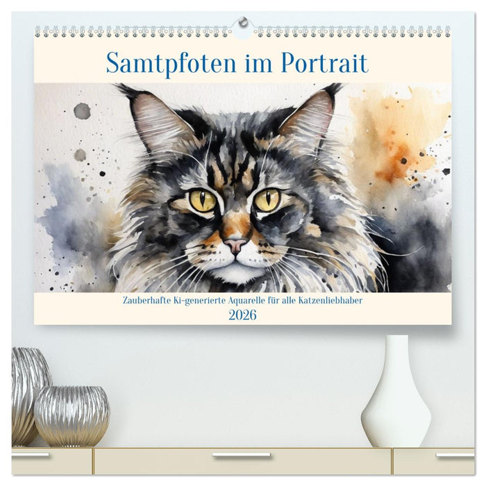 Samtpfoten im Portrait (CALVENDO Premium Wandkalender 2026)