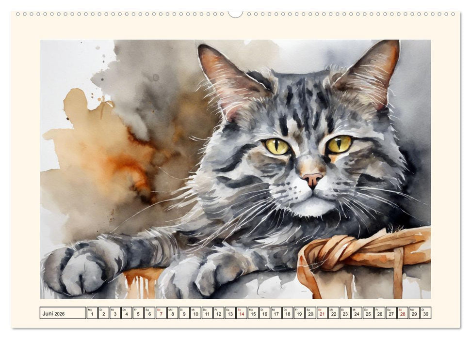 Samtpfoten im Portrait (CALVENDO Premium Wandkalender 2026)