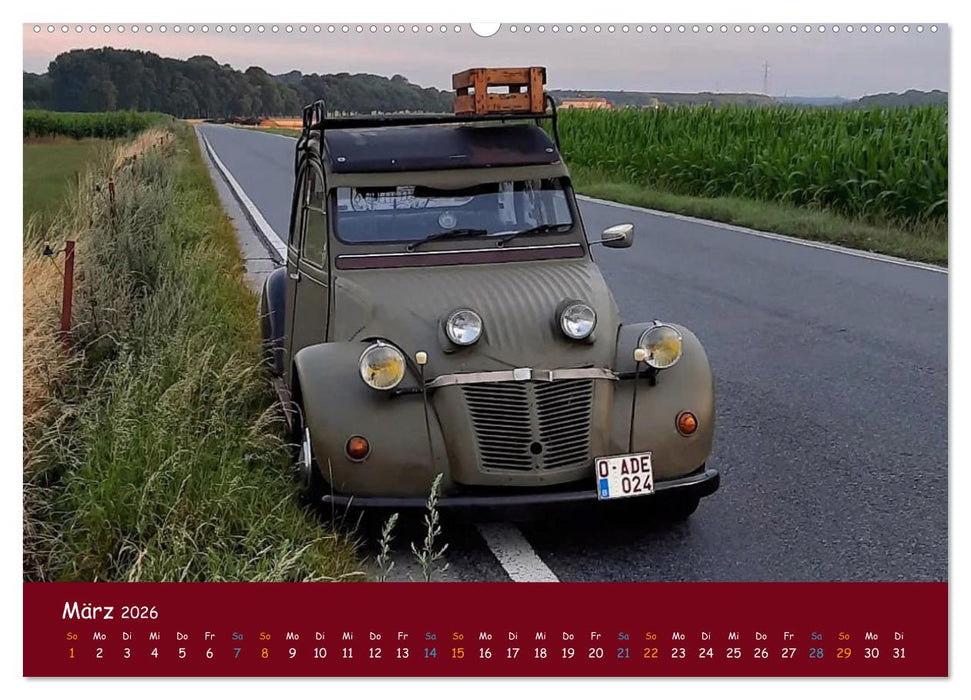 Citroen 2 CV Kult um die Ente (CALVENDO Premium Wandkalender 2026)