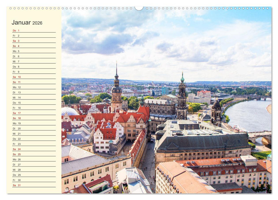 Dresden Terminplaner (CALVENDO Premium Wandkalender 2026)