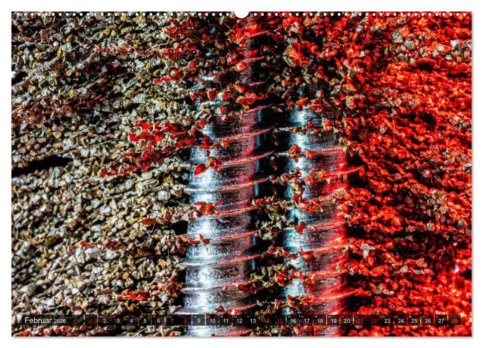Experimentelle Makrofotografie mit Eisenpulver und Aluminiumfolie (CALVENDO Premium Wandkalender 2026)