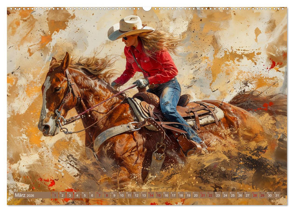 Pferde, Staub und Freiheit (CALVENDO Premium Wandkalender 2026)