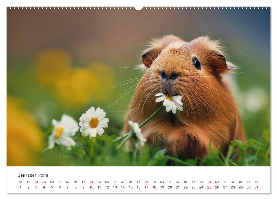 Wuschelbande - Ein Jahr voller Meerschweinchen (CALVENDO Wandkalender 2026)