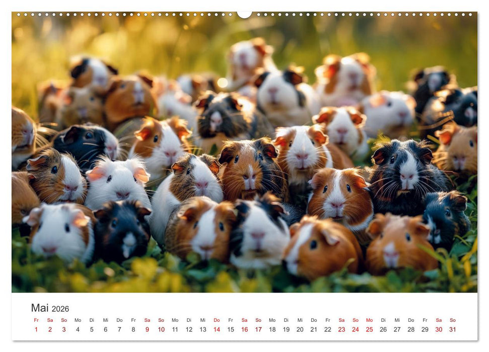 Wuschelbande - Ein Jahr voller Meerschweinchen (CALVENDO Wandkalender 2026)