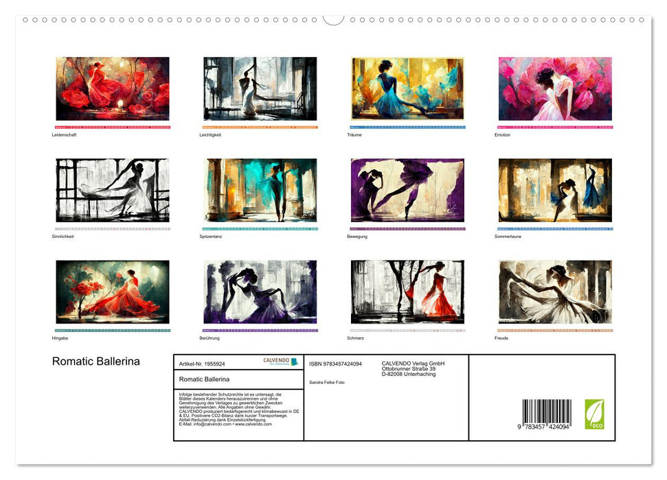 Romatic Ballerina (CALVENDO Premium Wandkalender 2026)