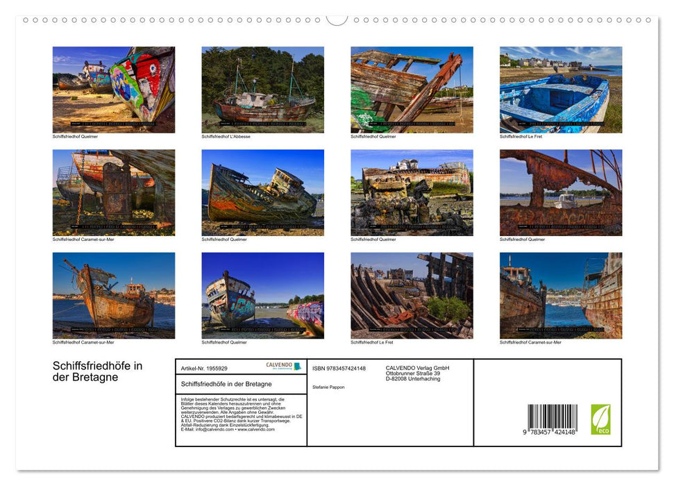 Schiffsfriedhöfe in der Bretagne (CALVENDO Premium Wandkalender 2026)