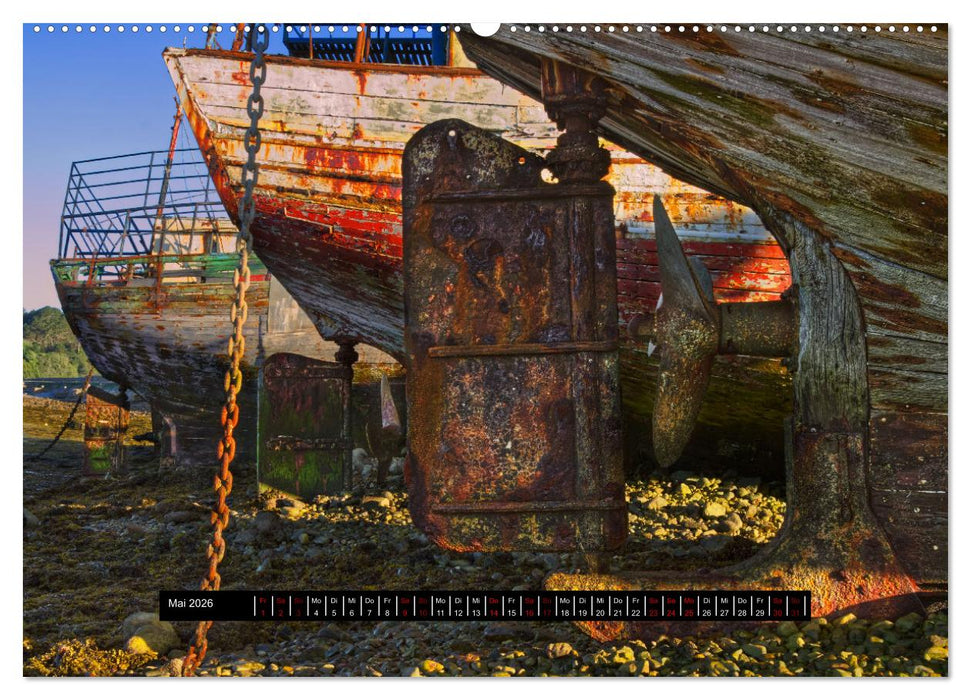 Schiffsfriedhöfe in der Bretagne (CALVENDO Premium Wandkalender 2026)