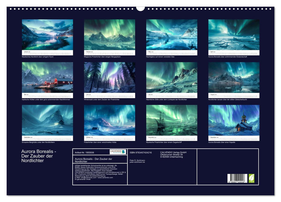 Aurora Borealis - Der Zauber der Nordlichter (CALVENDO Wandkalender 2026)