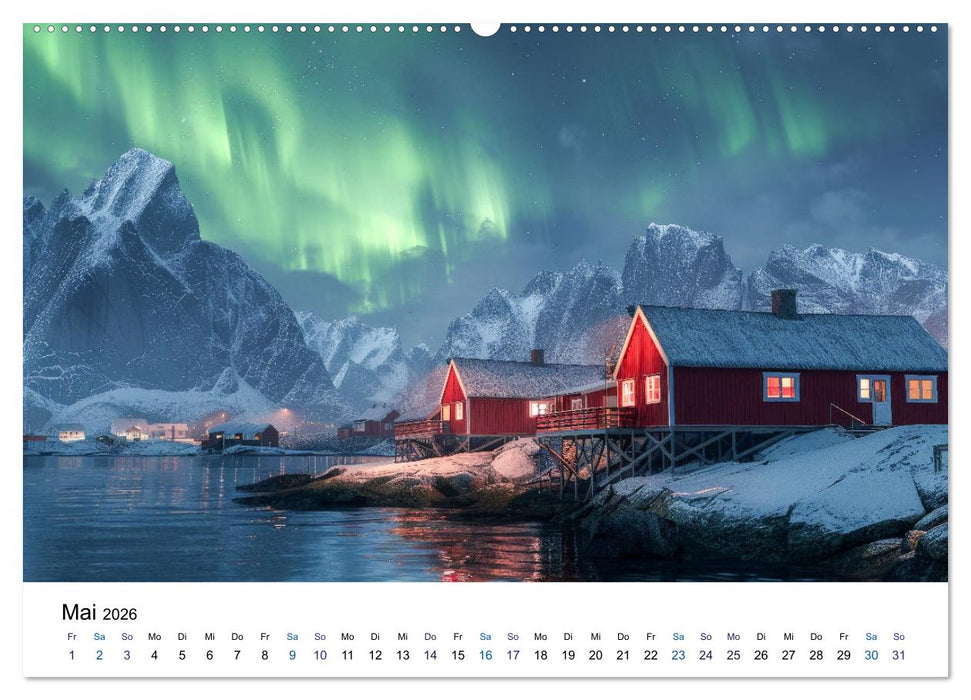 Aurora Borealis - Der Zauber der Nordlichter (CALVENDO Wandkalender 2026)