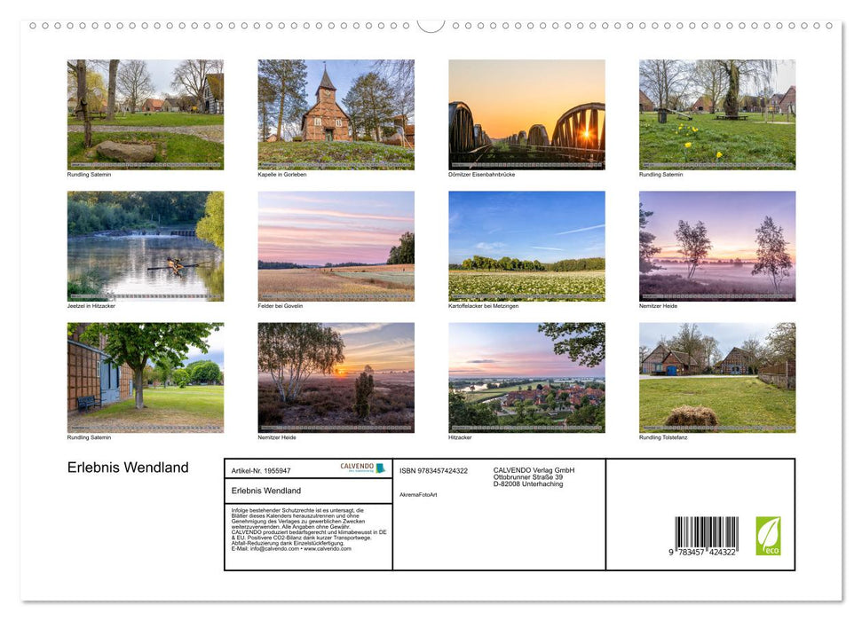 Erlebnis Wendland (CALVENDO Premium Wandkalender 2026)