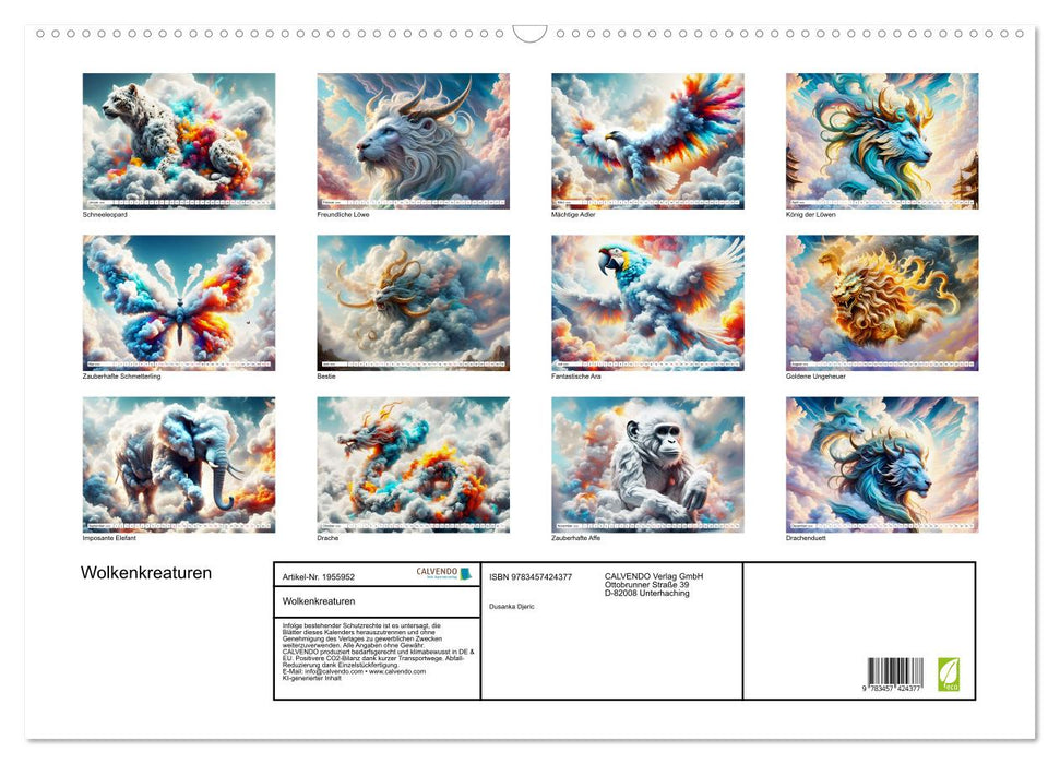 Wolkenkreaturen (CALVENDO Wandkalender 2026)