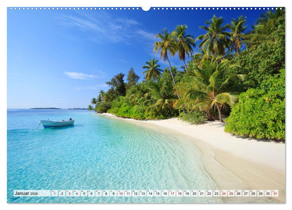 Malediven - Reise in ein Naturparadies (CALVENDO Premium Wandkalender 2026)