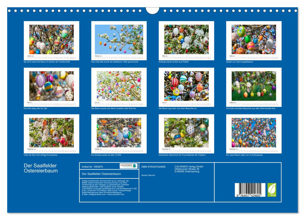 Der Saalfelder Ostereierbaum (CALVENDO Wandkalender 2026)