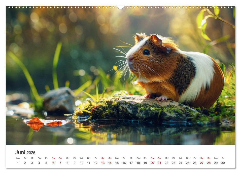 Wuschelbande - Ein Jahr voller Meerschweinchen (CALVENDO Premium Wandkalender 2026)